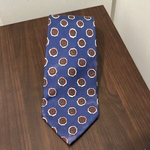 Chaps- Ralph Lauren, Blue Medallion Pattern Men's Tie